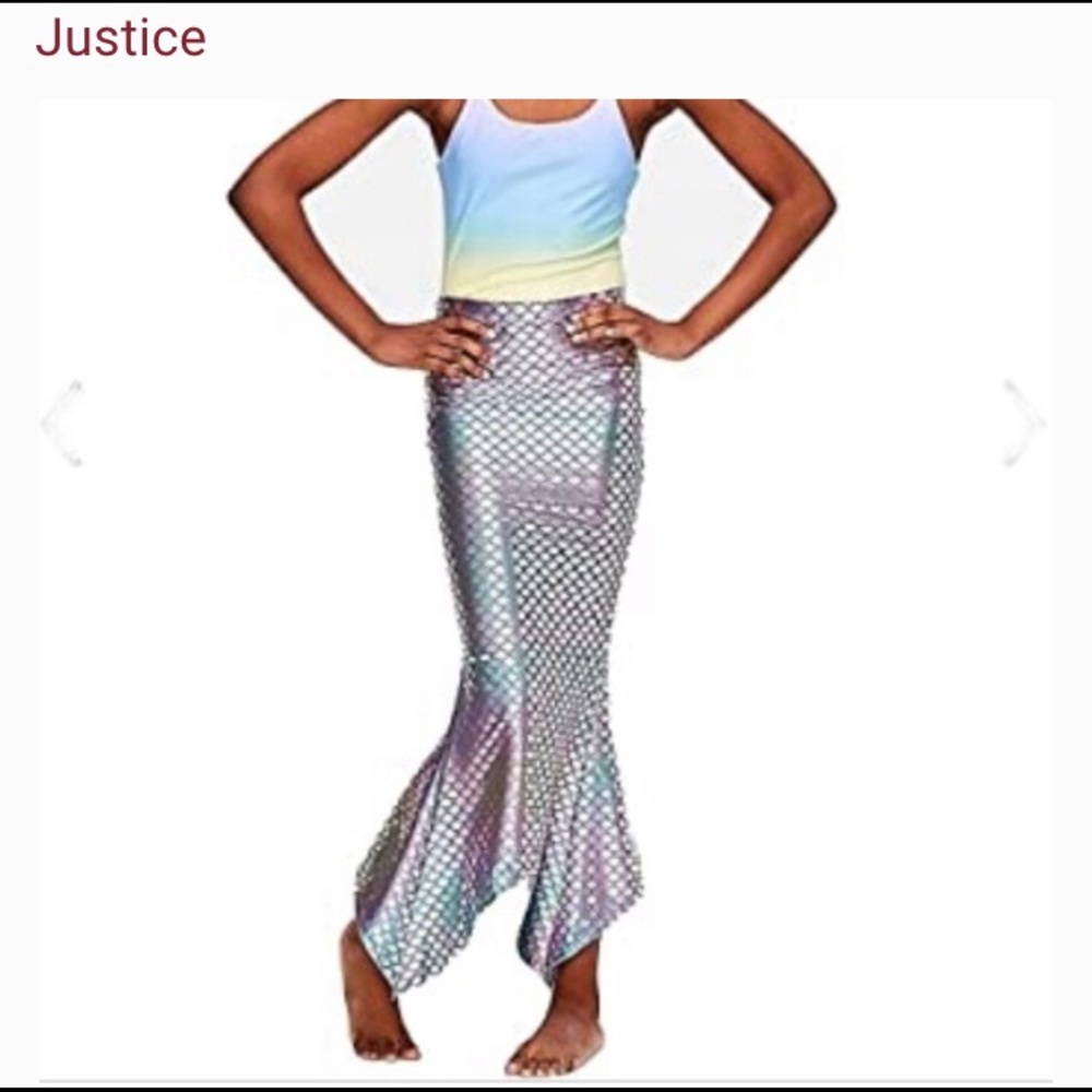 Justice mermaid tail swim coverup. Girls size medium. Like new.